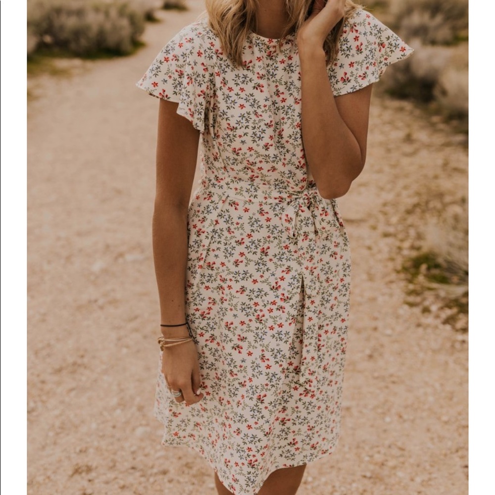 Roolee Jett Floral Dress White